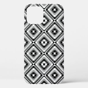 Aztec gestileerde BW + grijs symboolpatroon Case-Mate iPhone Case