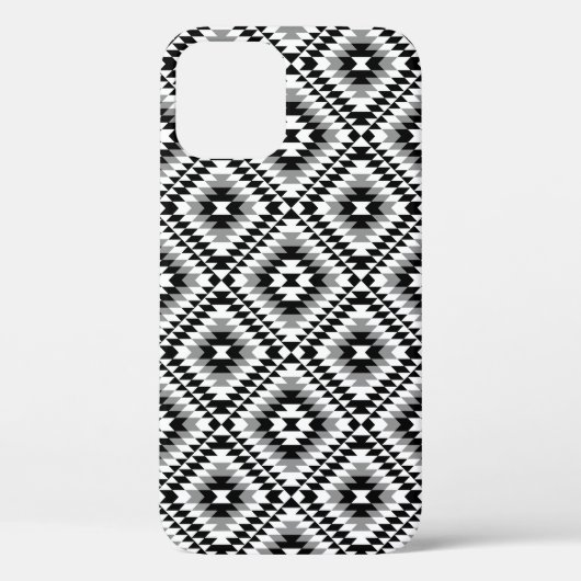 Aztec gestileerde BW + grijs symboolpatroon Case-Mate iPhone Case (Achterkant)