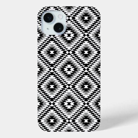 Aztec gestileerde BW + grijs symboolpatroon Case-Mate iPhone Case (Achterkant)