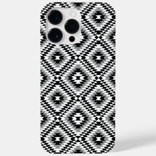 Aztec gestileerde BW + grijs symboolpatroon Case-Mate iPhone 14 Pro Max Hoesje