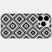 Aztec gestileerde BW + grijs symboolpatroon Case-Mate iPhone Case (Achterkant (horizontaal))