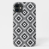 Aztec gestileerde BW + grijs symboolpatroon Case-Mate iPhone Case (Achterkant)