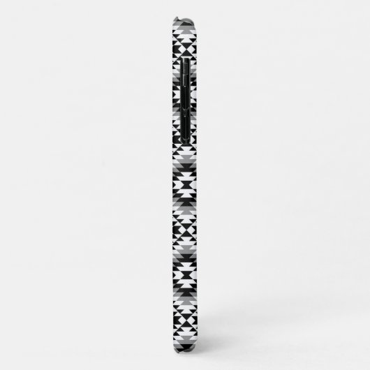 Aztec gestileerde BW + grijs symboolpatroon Case-Mate iPhone Case (Achterkant/links)