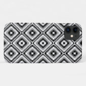 Aztec gestileerde BW + grijs symboolpatroon Case-Mate iPhone Case (Achterkant (horizontaal))