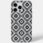 Aztec gestileerde BW + grijs symboolpatroon Case-Mate iPhone Case (Achterkant)