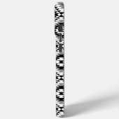 Aztec gestileerde BW + grijs symboolpatroon Case-Mate iPhone Case (Achterkant / Links)