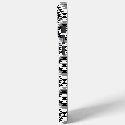 Aztec gestileerde BW + grijs symboolpatroon Case-Mate iPhone Case (Achterkant / Links)