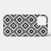 Aztec gestileerde BW + grijs symboolpatroon Case-Mate iPhone Case (Achterkant (horizontaal))