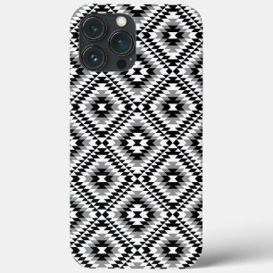Aztec gestileerde BW + grijs symboolpatroon Case-Mate iPhone Case