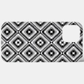 Aztec gestileerde BW + grijs symboolpatroon Case-Mate iPhone Case (Achterkant (horizontaal))