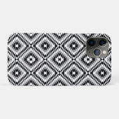 Aztec gestileerde BW + grijs symboolpatroon Case-Mate iPhone Case (Achterkant (horizontaal))