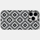 Aztec gestileerde BW + grijs symboolpatroon Case-Mate iPhone Case (Achterkant (horizontaal))