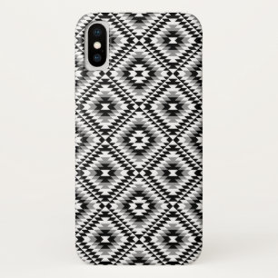 Aztec gestileerde BW + grijs symboolpatroon Case-Mate iPhone Case