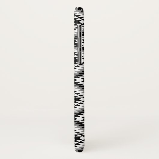 Aztec gestileerde BW + grijs symboolpatroon Case-Mate iPhone Case (Achterkant/links)