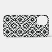 Aztec gestileerde BW + grijs symboolpatroon Case-Mate iPhone Case (Achterkant (horizontaal))