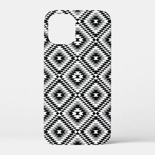 Aztec gestileerde BW + grijs symboolpatroon Case-Mate iPhone Case (Achterkant)