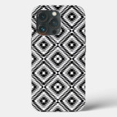 Aztec gestileerde BW + grijs symboolpatroon Case-Mate iPhone Case (Achterkant)