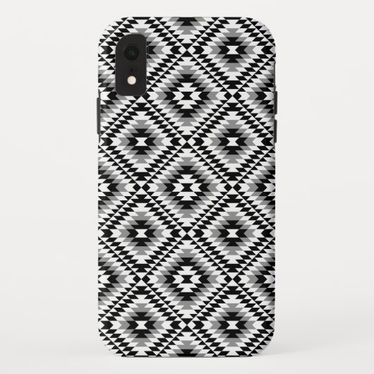 Aztec gestileerde BW + grijs symboolpatroon Case-Mate iPhone Case (Achterkant)