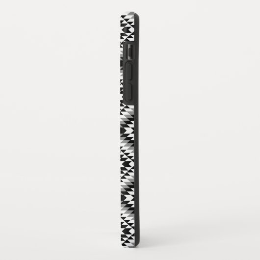Aztec gestileerde BW + grijs symboolpatroon Case-Mate iPhone Case (Achterkant/links)