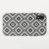 Aztec gestileerde BW + grijs symboolpatroon Case-Mate iPhone Case (Achterkant (horizontaal))