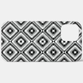 Aztec gestileerde BW + grijs symboolpatroon Case-Mate iPhone Case (Achterkant (horizontaal))