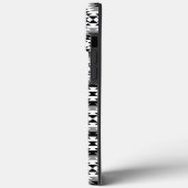 Aztec gestileerde BW + grijs symboolpatroon Case-Mate iPhone Case (Achterkant / Links)