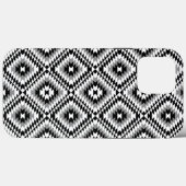 Aztec gestileerde BW + grijs symboolpatroon Case-Mate iPhone Case (Achterkant (horizontaal))