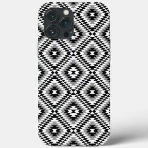 Aztec gestileerde BW + grijs symboolpatroon Case-Mate iPhone Case
