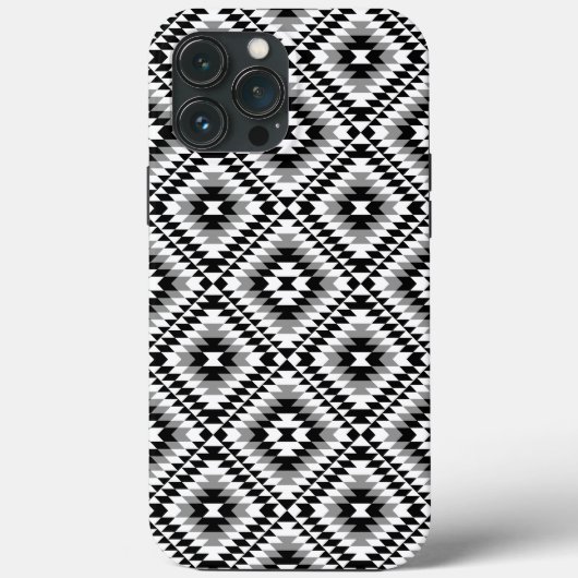 Aztec gestileerde BW + grijs symboolpatroon Case-Mate iPhone Case (Achterkant)