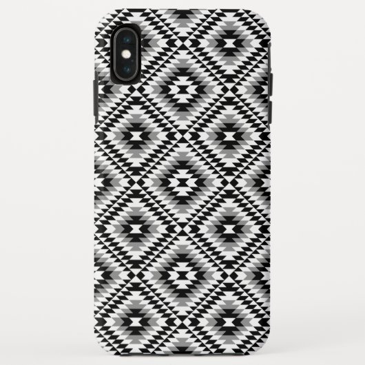 Aztec gestileerde BW + grijs symboolpatroon Case-Mate iPhone Case (Achterkant)