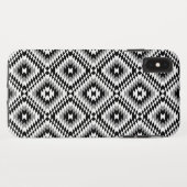 Aztec gestileerde BW + grijs symboolpatroon Case-Mate iPhone Case (Achterkant (horizontaal))