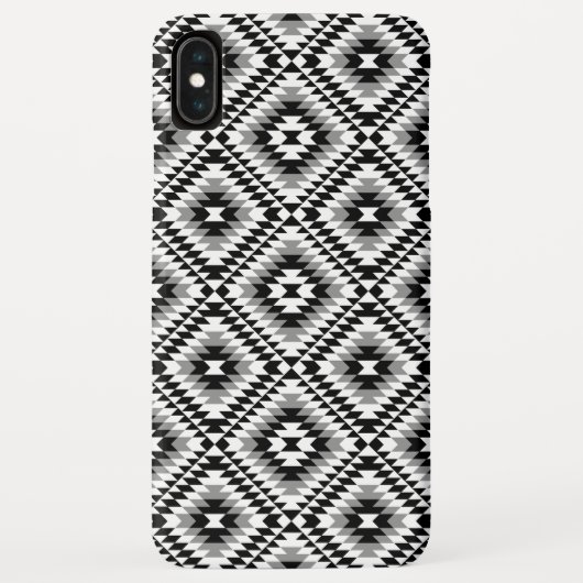 Aztec gestileerde BW + grijs symboolpatroon Case-Mate iPhone Case (Achterkant)