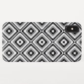 Aztec gestileerde BW + grijs symboolpatroon Case-Mate iPhone Case (Achterkant (horizontaal))