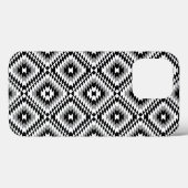 Aztec gestileerde BW + grijs symboolpatroon Case-Mate iPhone Case (Achterkant (horizontaal))