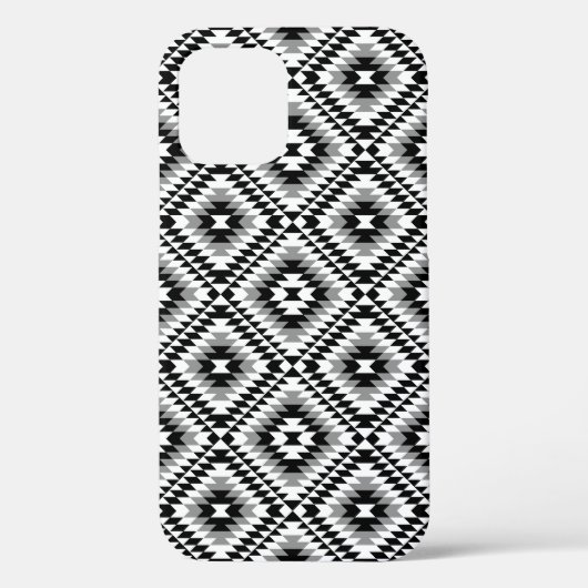 Aztec gestileerde BW + grijs symboolpatroon Case-Mate iPhone Case (Achterkant)