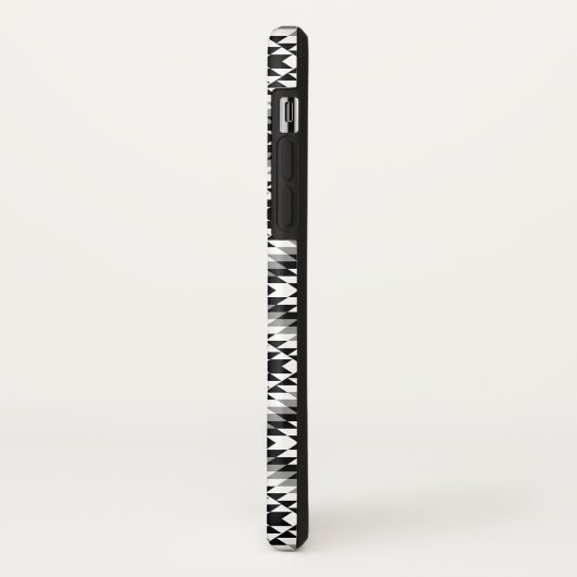 Aztec gestileerde BW + grijs symboolpatroon Case-Mate iPhone Case (Achterkant/links)