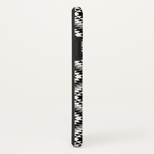 Aztec gestileerde BW + grijs symboolpatroon Case-Mate iPhone Case (Achterkant/rechts)