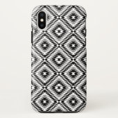 Aztec gestileerde BW + grijs symboolpatroon Case-Mate iPhone Case (Achterkant)