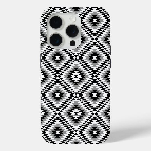 Aztec gestileerde BW + grijs symboolpatroon Case-Mate iPhone Case (Achterkant)