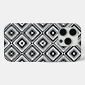 Aztec gestileerde BW + grijs symboolpatroon Case-Mate iPhone Case (Achterkant (horizontaal))