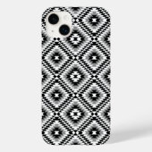 Aztec gestileerde BW + grijs symboolpatroon Case-Mate iPhone Case (Achterkant)