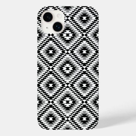 Aztec gestileerde BW + grijs symboolpatroon Case-Mate iPhone Case (Achterkant)