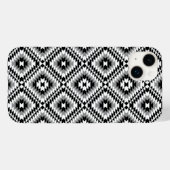 Aztec gestileerde BW + grijs symboolpatroon Case-Mate iPhone Case (Achterkant (horizontaal))