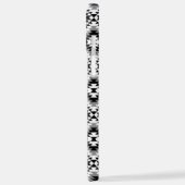 Aztec gestileerde BW + grijs symboolpatroon iPhone Hoesje (Linkerkant)