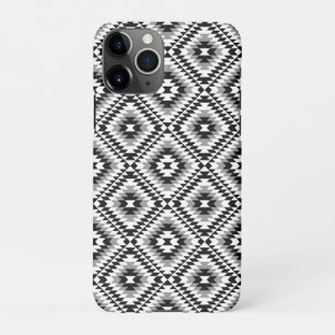 Aztec gestileerde BW + grijs symboolpatroon iPhone 11Pro Hoesje