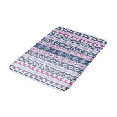 Aztec gestileerde patroon roze paars blauw wit badmat (Gekanteld)