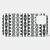 Aztec - Gestormd Big Pattern II Black op White Case-Mate iPhone Case (Achterkant (horizontaal))