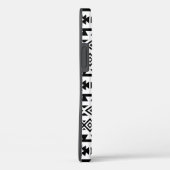 Aztec - Gestormd Big Pattern II Black op White Case-Mate iPhone Case (Achterkant / Rechts)