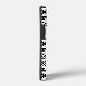 Aztec - Gestormd Big Pattern II Black op White Case-Mate iPhone Case (Achterkant / Rechts)