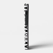 Aztec - Gestormd Big Pattern II Black op White Case-Mate iPhone Case (Achterkant / Links)